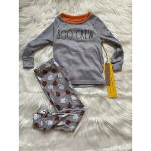 Rae Dunn "BOO CREW" Gender Neutral Halloween pajamas- NWT Sz 2t
